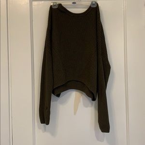 Dark green cropped sweater